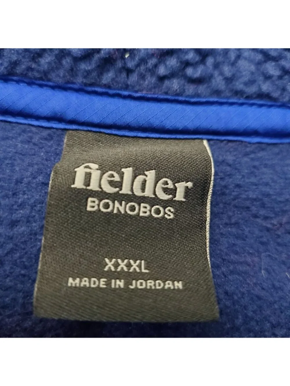 Bonobos Jacket Mens 3XL Blue Fielder Hooded Fleece Quarter-Zip Pullover